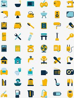 生活用品图标矢量图