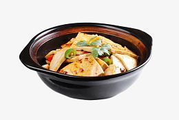 砂锅千页豆腐免抠素材
