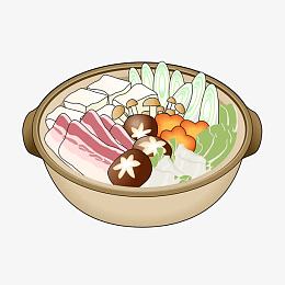 矢量图一碗砂锅