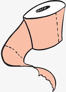 一个卷筒餐巾纸