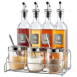 整套厨房调料瓶