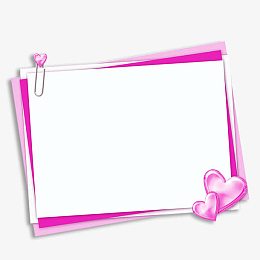 粉色爱心纸张边框纹理