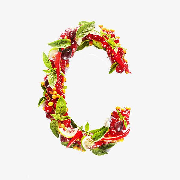 蔬菜水果字母C创意设计