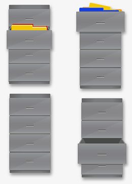 矢量抽屉柜