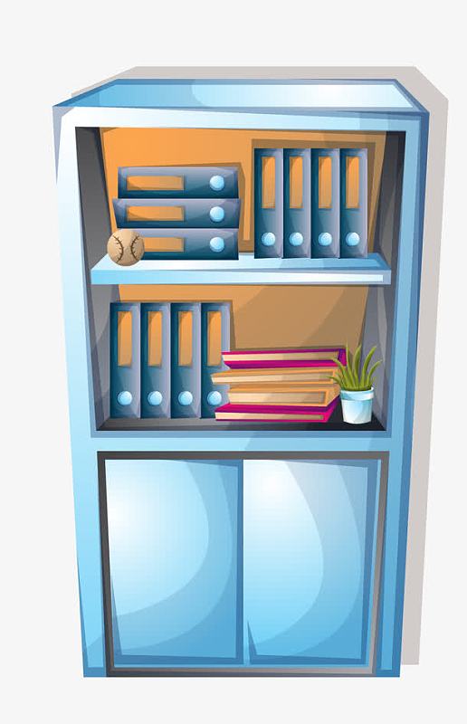 矢量书柜素材