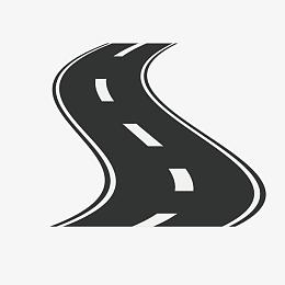 弯曲沥青路面