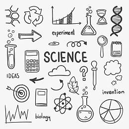 手绘科学理科元素矢量