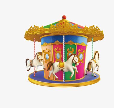 旋转木马矢量素材