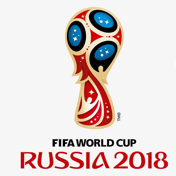 2018世界杯蓝色足球图标矢量