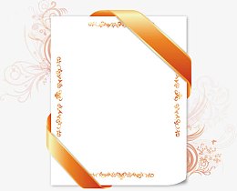 缠着丝带的卡片