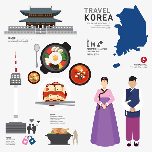 旅游韩国图片素材免费下载_觅元素