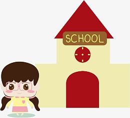 矢量去学校的女孩