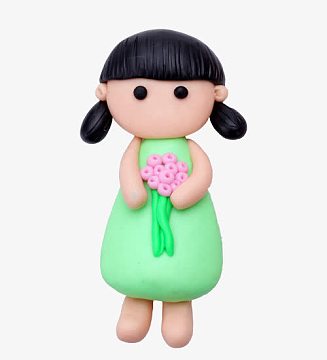 小女孩软陶作品