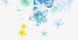 水彩唯美花朵背景