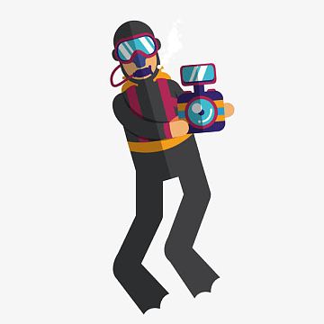 潜水员矢量素材-潜水员矢量图片元素-觅元素