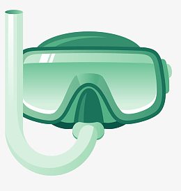 海洋潜水氧气罩矢量图