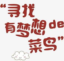 寻找有梦想的菜鸟