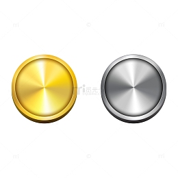 金色银色按钮素材