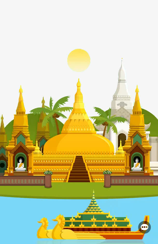 缅甸建筑世界旅游日素材免抠素材免费下载_觅元素51yuansu.com