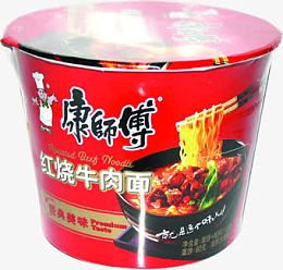 摄影康师傅红烧牛肉面