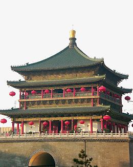 陕西建筑拍摄图插图元素