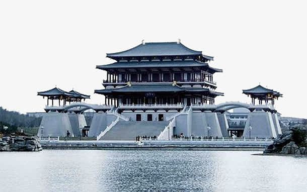 陕西建筑拍摄图插图元素
