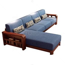 新中式蓝色沙发家具