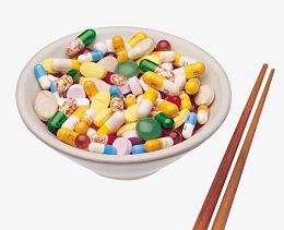 一碗药片胶囊