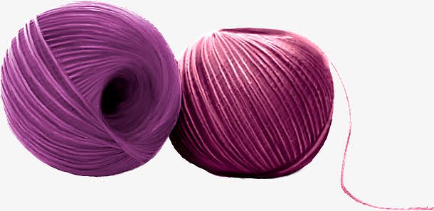 紫色毛线球素材