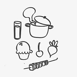 中式食品简笔画