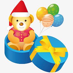 泰迪礼物图标christmas