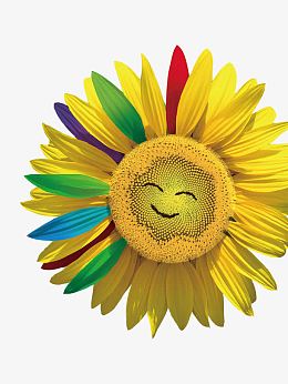 卡通向日葵花素材-卡通向日葵花png图片下载-觅元素