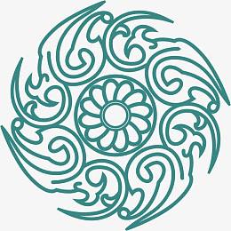 角花底纹花型对称平面图形