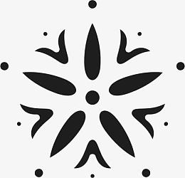 角花底纹花型对称平面图形