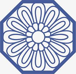 角花底纹花型对称平面图形