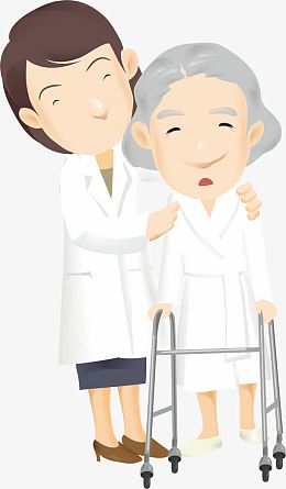 在复健的老太太