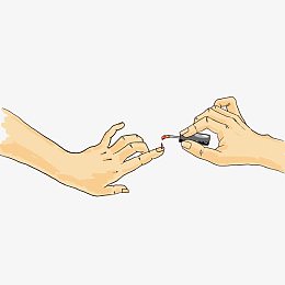 卡通美甲插画