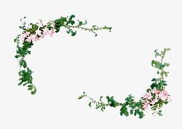蔷薇小粉花边框