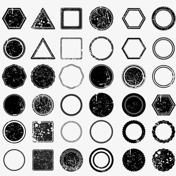 多个水墨印章背景素材素材免费下载_觅元素