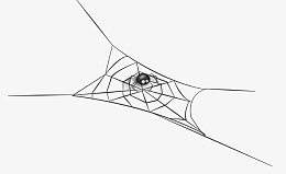 素描蜘蛛网素材
