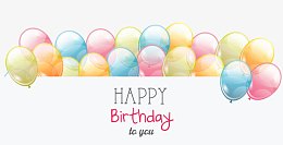 矢量彩色汽球横幅