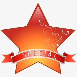 渐变五角星特价标签