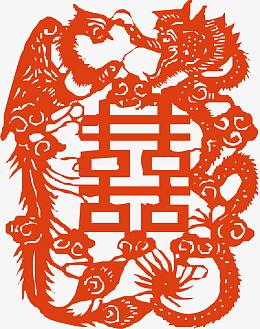 红双喜字矢量
