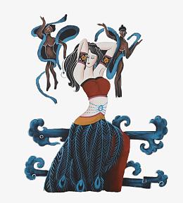装饰图案蜡染免抠素材