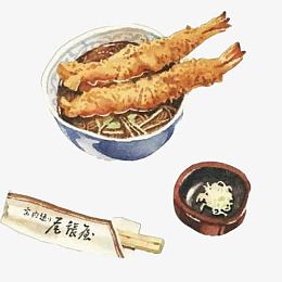 日本拉面手绘画素材图片