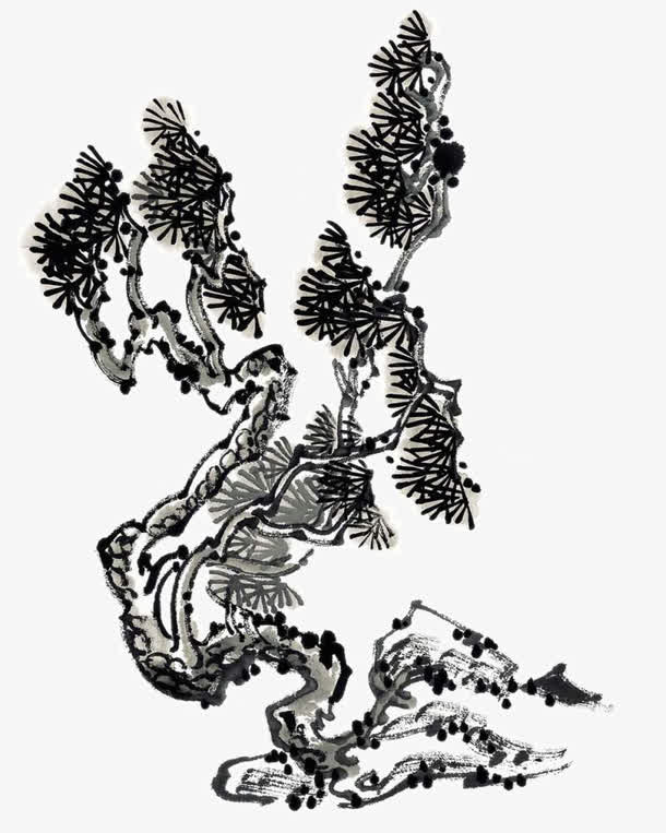 写意树木素材免费下载_觅元素