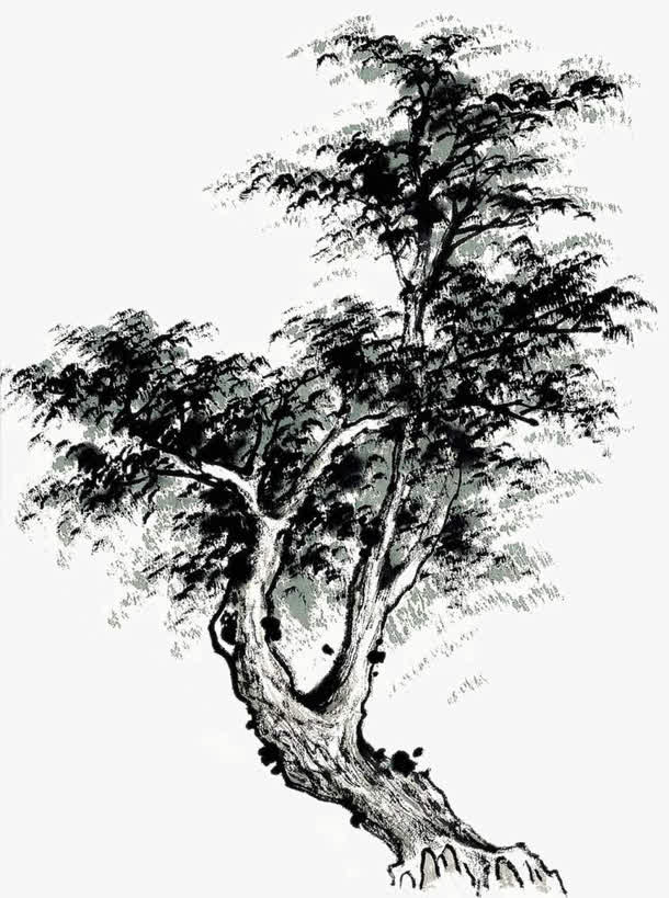 关键词 : 国画树,树木,手绘装饰树,芥子园,芥子园画谱,写意树木,中国
