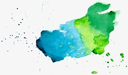 蓝绿色水墨渐变渲染