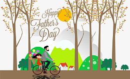 坐在爸爸的候车座