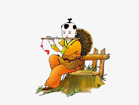 吹笛子的放牛娃